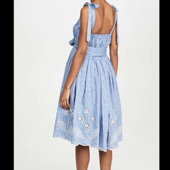 Innika Choo Women's Nev Erontym Dress, Chambray, Blue, Floral, 2 - Picture 2 of 5